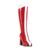 Red White 7,5 cm GOGO-305 Women Knee High Boots