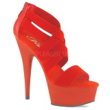 Red elasticated band 15 cm DELIGHT-669 pleaser womens shoes