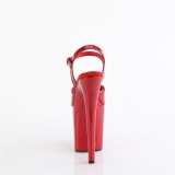 Red high heels 20 cm FLAMINGO-809GP glitter platform high heels