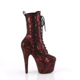 Red snake pattern 18 cm 1040SPF Exotic pole dance ankle boots