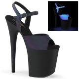 Reflective high heels 20 cm FLAMINGO-809REFL platform high heels