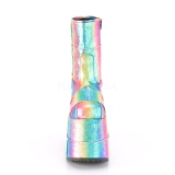 Regnbåge Glitter 18 cm STACK-201 Platå Stövletter för Män
