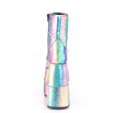 Regnbåge Glitter 18 cm STACK-201 Platå Stövletter för Män