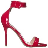Röd 13 cm Pleaser AMUSE-10 högklackade sandaletter