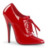 Röd 15 cm DOMINA-460 oxford skor med höga klackar