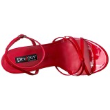 Röd 15 cm Devious DOMINA-108 högklackade sandaletter