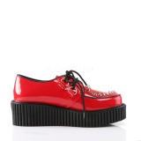Röd 5 cm CREEPER-108 creepers skor dam platåskor med tjock sula