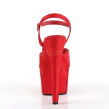 Röd Konstläder 18 cm ADORE-709FS högklackade sandaletter
