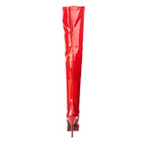 R�d Lack 13,5 cm INDULGE-3000 L�rh�ga Overknee St�vlar f�r M�n