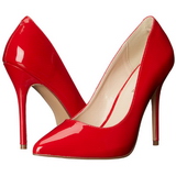 R�d Lack 13 cm AMUSE-20 Pumps H�gklackade Herrskor