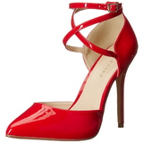 R�d Lack 13 cm AMUSE-25 Pumps H�gklackade Herrskor