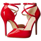 R�d Lack 13 cm AMUSE-25 Pumps H�gklackade Herrskor