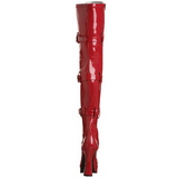 R�d Lack 13 cm ELECTRA-3028 L�rh�ga Overknee St�vlar f�r M�n