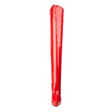 Röd Lackerade 13,5 cm INDULGE-3000 Lårhöga Overknee Stövlar för Män