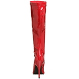 Röd Lackerade 13 cm SEDUCE-2000 Höga Damstövlar för Män