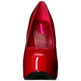 R�d Lackl�der 14,5 cm Burlesque TEEZE-06W pumps f�r m�n med breda f�tter