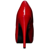 R�d Lackl�der 14,5 cm Burlesque TEEZE-06W pumps f�r m�n med breda f�tter