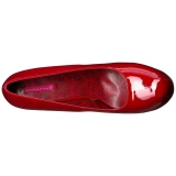 R�d Lackl�der 14,5 cm Burlesque TEEZE-06W pumps f�r m�n med breda f�tter