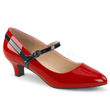 Röd Lackläder 5 cm FAB-425 stora storlekar pumps skor