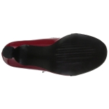 R�d Lackl�der 7,5 cm JENNA-06 stora storlekar pumps skor