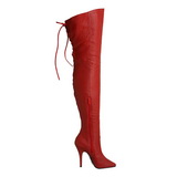 R�d L�der 13 cm LEGEND-8899 Overknee St�vlar f�r M�n