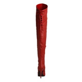 R�d L�der 13 cm LEGEND-8899 Overknee St�vlar f�r M�n
