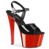 Röd krom platå 18 cm SKY-309 pleaser high heels skor