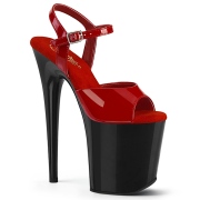Röd platå 20 cm FLAMINGO-809-2 pleaser high heels skor