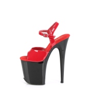 Rd plat 20 cm FLAMINGO-809-2 pleaser high heels skor