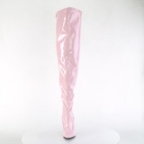 Rosa 13 cm stretch l�rh�ga st�vlar f�r breda vader f�r m�n