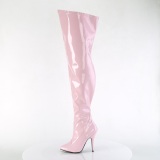 Rosa 13 cm stretch l�rh�ga st�vlar f�r breda vader f�r m�n