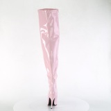 Rosa 13 cm stretch l�rh�ga st�vlar f�r breda vader f�r m�n