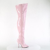 Rosa 13 cm stretch l�rh�ga st�vlar f�r breda vader f�r m�n