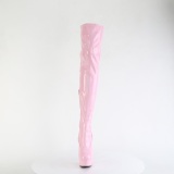 Rosa 15 cm DELIGHT-3000HWR Hologram overknee platstvlar - pole dance overknees