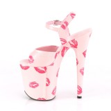 Rosa 20 cm FLAMINGO-809KISSES pleaser high heels skor