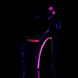 Rosa 20 cm XTREME-875TT Neon plat klackar skor