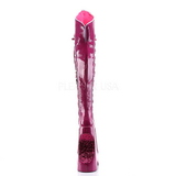 Rosa Glitter 22 cm FABULOUS-3035 Overknee Stövlar för Drag Queen