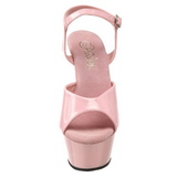 Rosa Lack 15 cm Pleaser KISS-209 Höga sandaletter med klack
