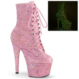 Rosa glitter 18 cm ADORE-1020GDLG pole dance ankleboots