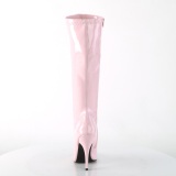 Rosa lackstvlar 13 cm SEDUCE-2000 spetsiga stvlar med stilettklackar