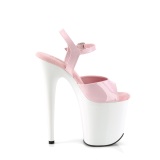 Rosa plat 20 cm FLAMINGO-809 pleaser high heels skor