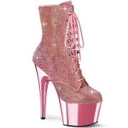 Rosa rhinestones 18 cm ADORE-1020CHRS pleaser high heels ankle boots