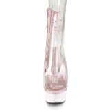 Rosa transparent 15 cm DELIGHT-1018C genomskinliga klackar