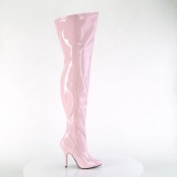 Rose 13 cm thigh high stretch overknee boots with wide calf for men
