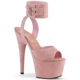 Rose Leatherette 18 cm ADORE-791FS pleaser high heels with ankle straps