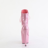 Rose glitter 18 cm high heels ankle boots platform