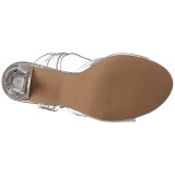 Silver 11,5 cm CLEARLY-408 Höga fest sandaler med klack