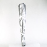 Silver 13 cm stretch l�rh�ga st�vlar f�r breda vader f�r m�n