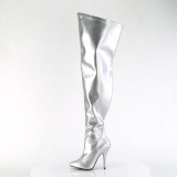 Silver 13 cm stretch l�rh�ga st�vlar f�r breda vader f�r m�n