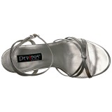 Silver 15 cm DOMINA-108 fetish sandaler med stilettklack